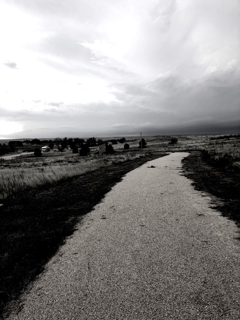 alone black and hite